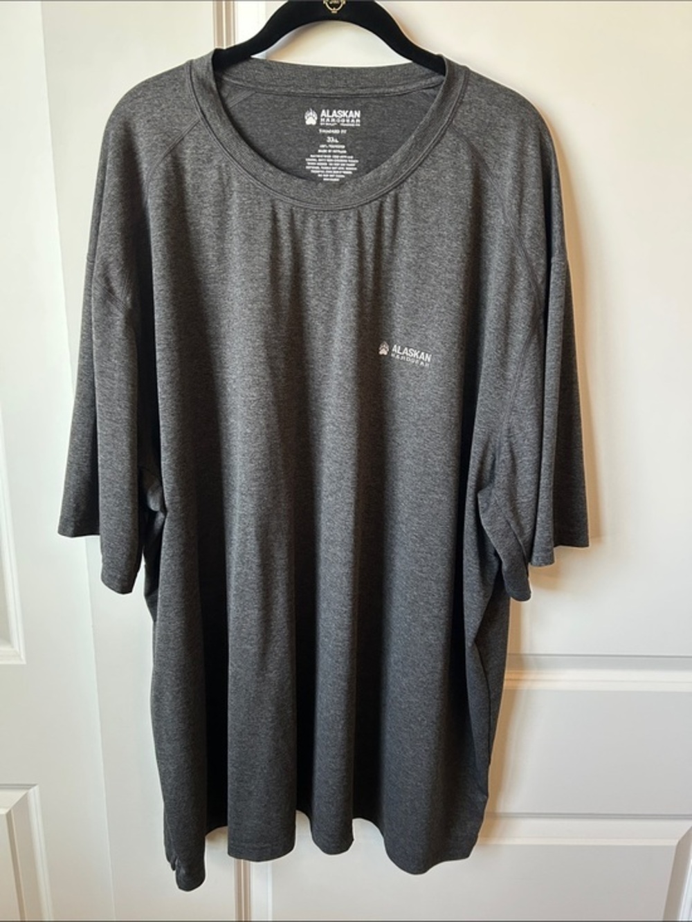 Men's AKHG Gray Moisture-Wicking Crew T-Shirt 3XL